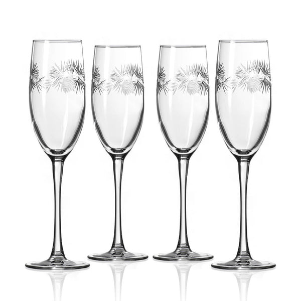 Set of Four Ranelagh Champagne Flutes - Clear