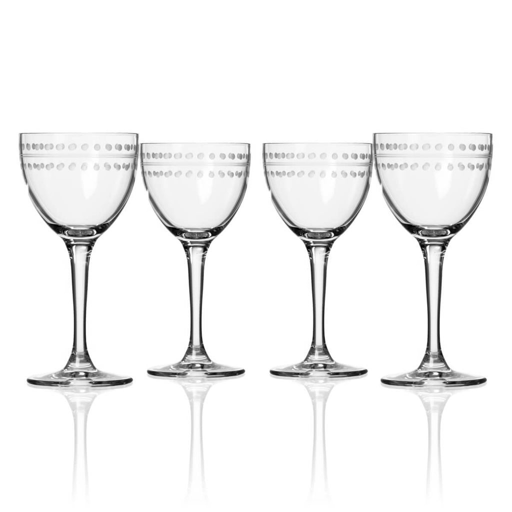 Rolf Glass Mid-Century Modern 7.5oz Martini Glass Set of 4